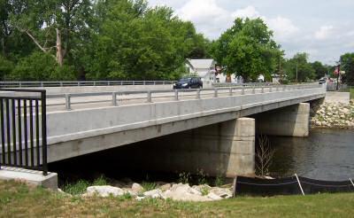 Side view of finished bridge